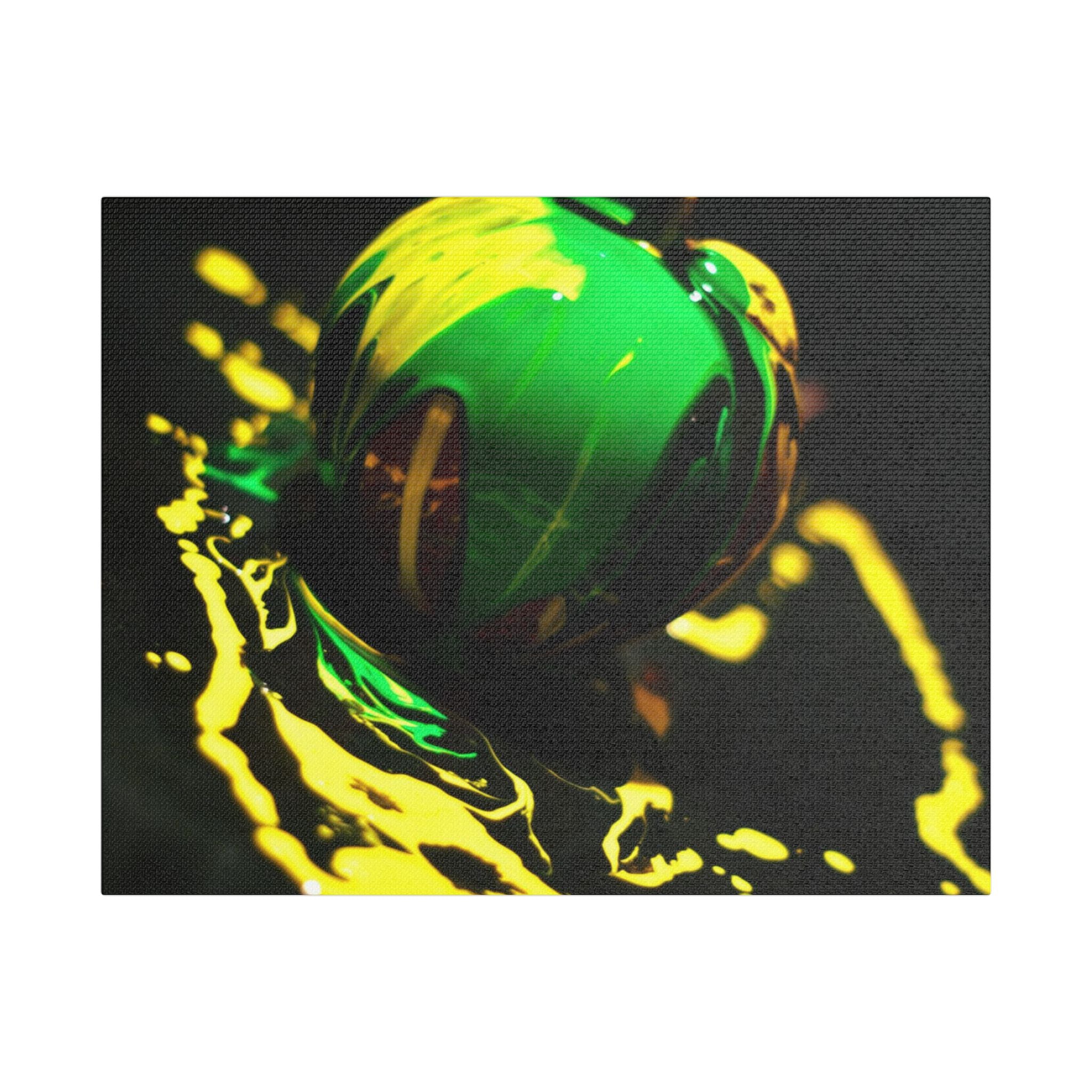 (Apple paint) Satin Canvas, Stretched