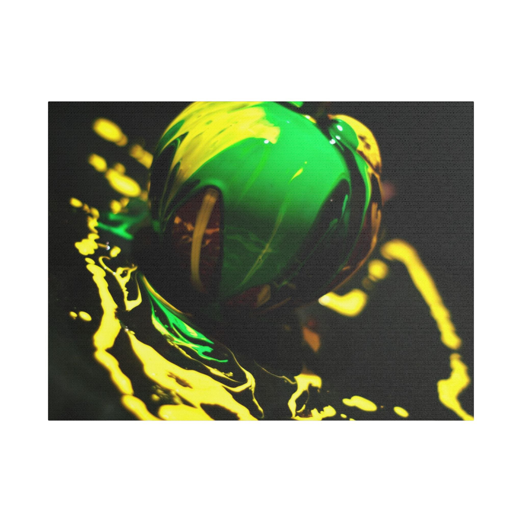 (Apple paint) Satin Canvas, Stretched