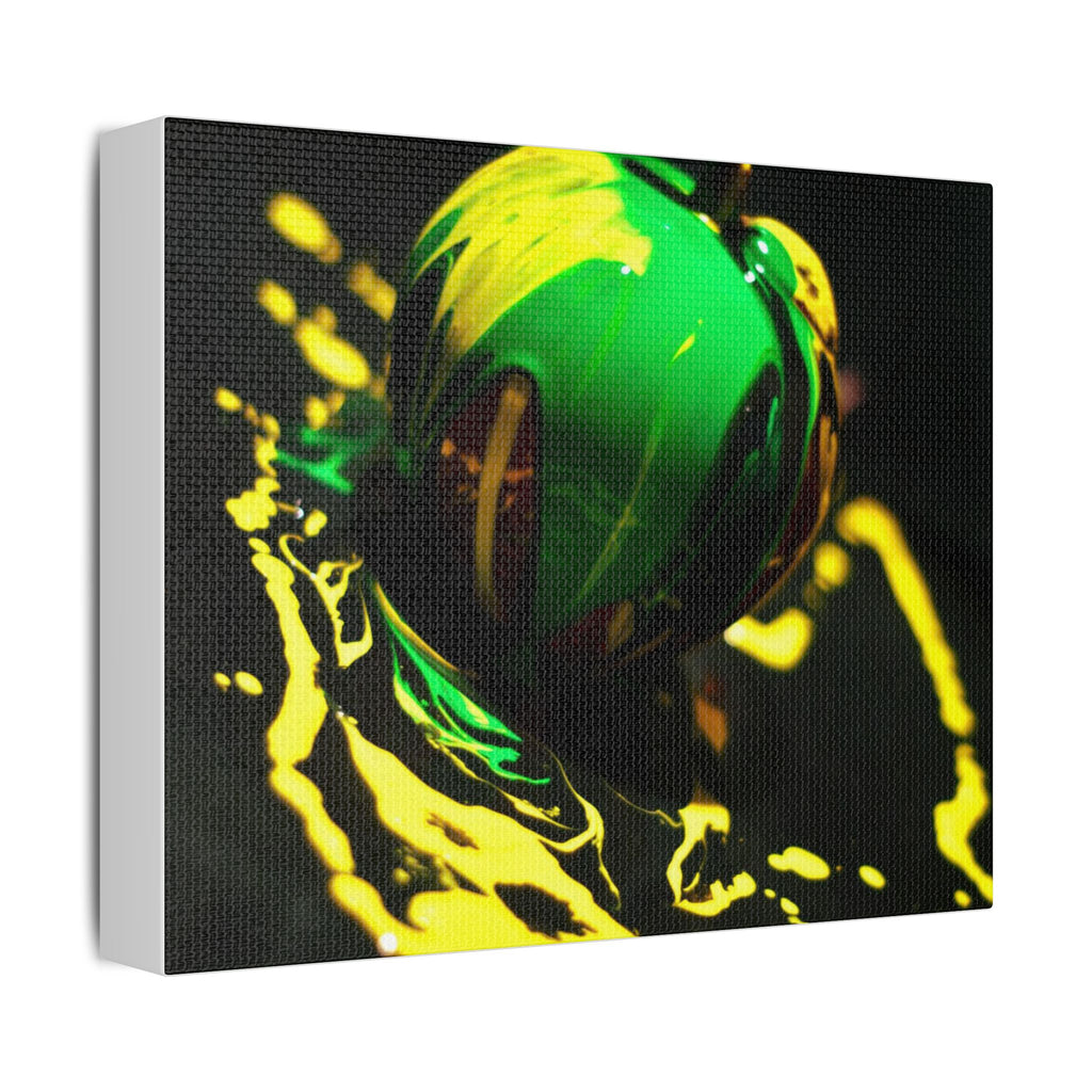 (Apple paint) Satin Canvas, Stretched