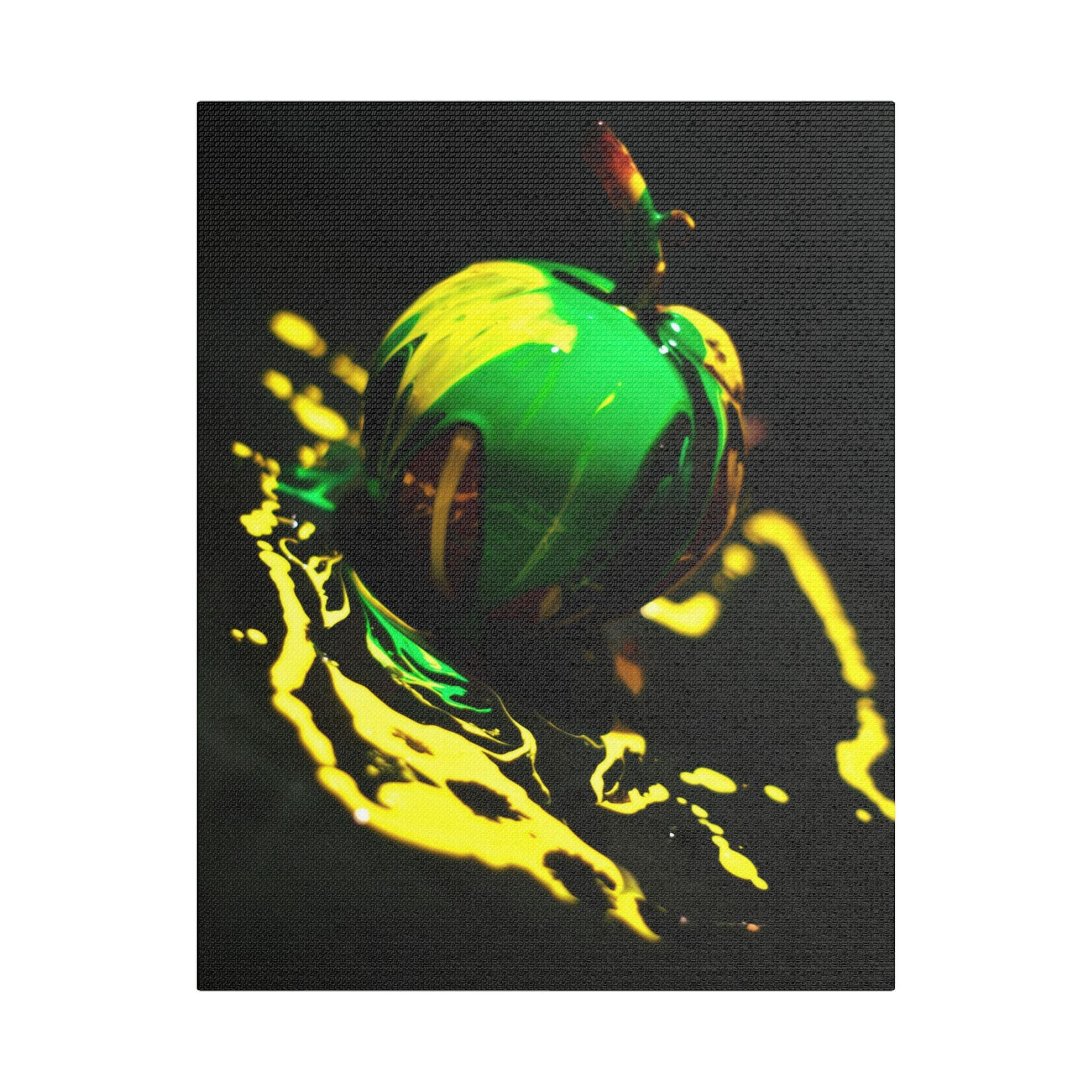 (Apple paint) Satin Canvas, Stretched