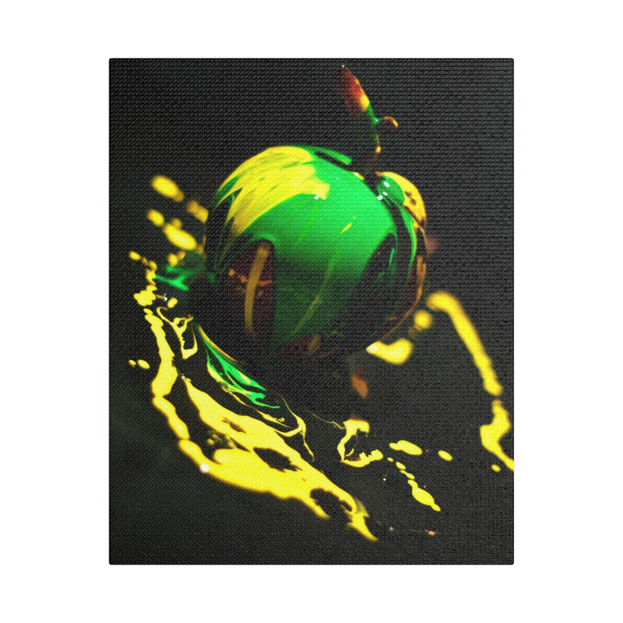 (Apple paint) Satin Canvas, Stretched