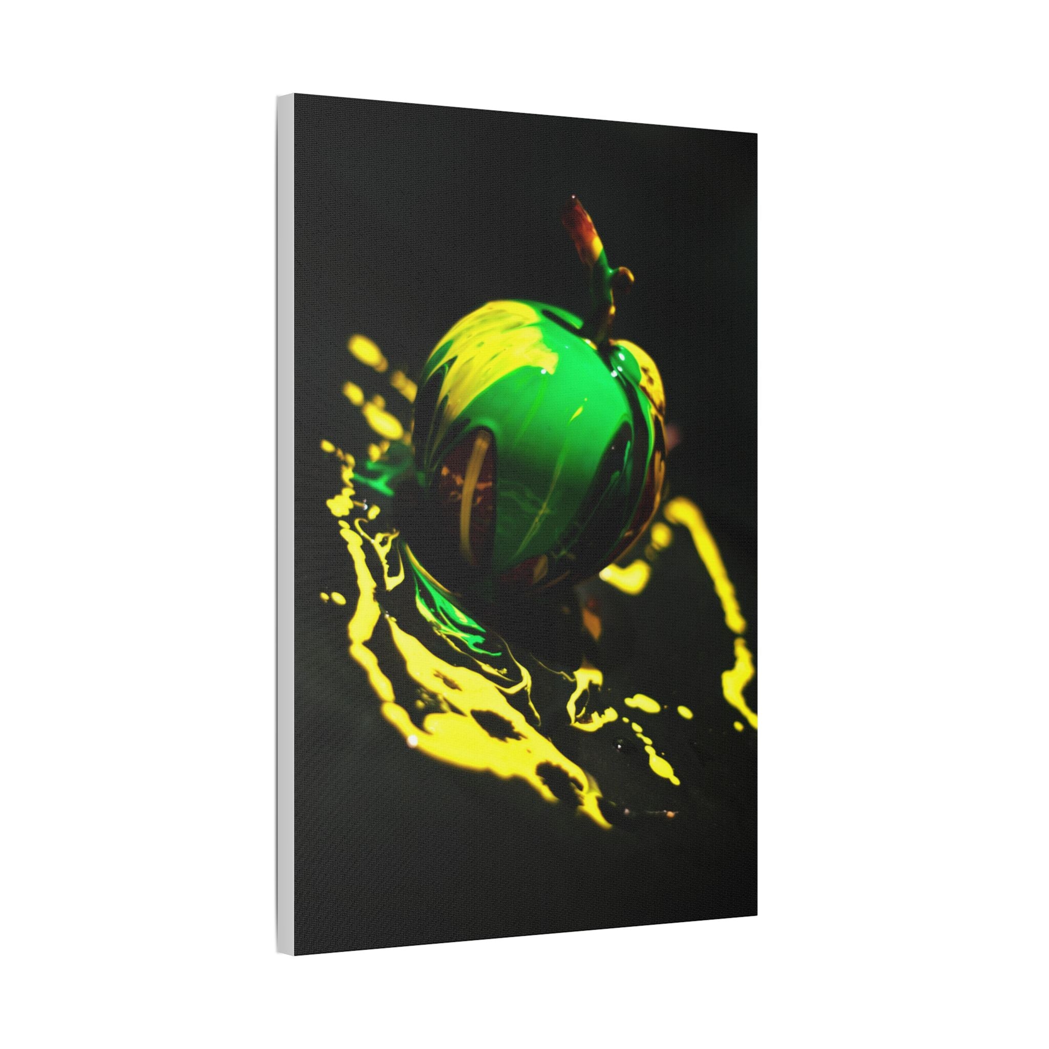 (Apple paint) Satin Canvas, Stretched