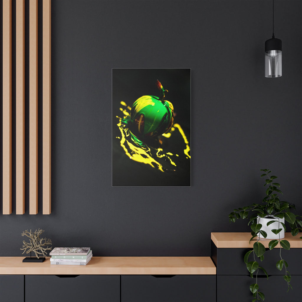 (Apple paint) Satin Canvas, Stretched