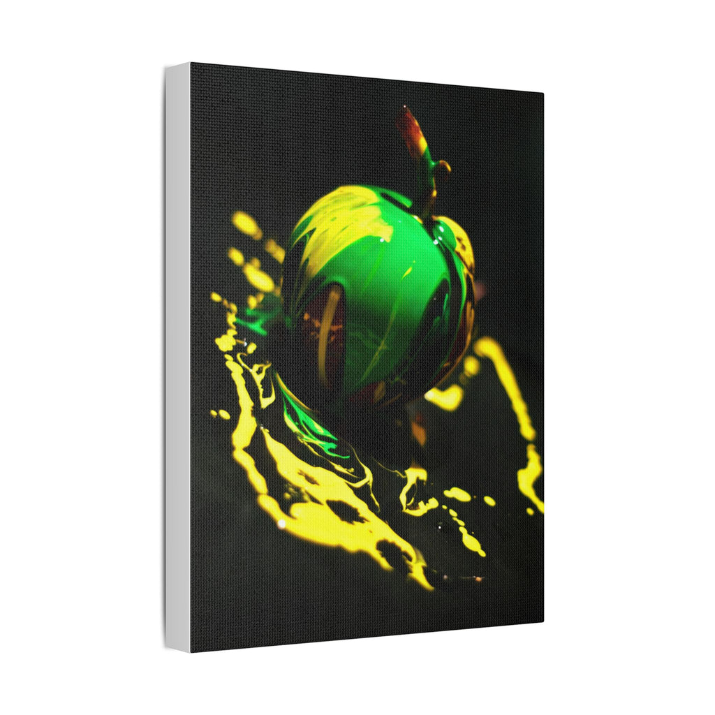 (Apple paint) Satin Canvas, Stretched