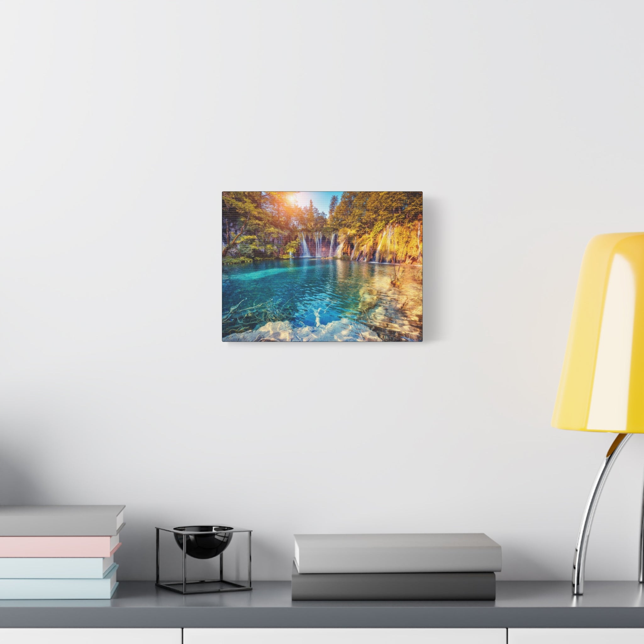 Waterfall Lake Matte Canvas Print — Stretched 1.25" Wall Art
