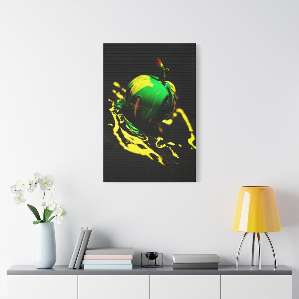 (Apple paint) Satin Canvas, Stretched