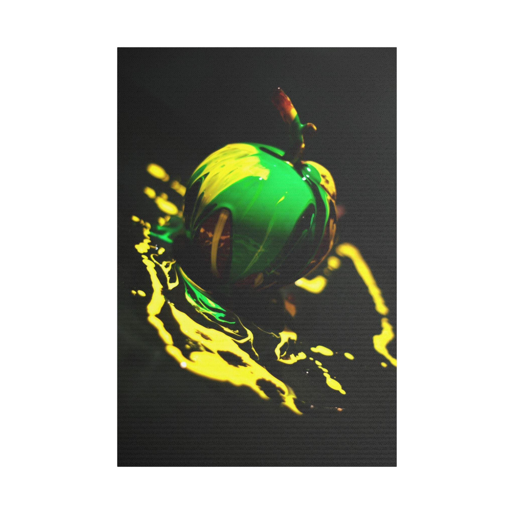 (Apple paint) Satin Canvas, Stretched