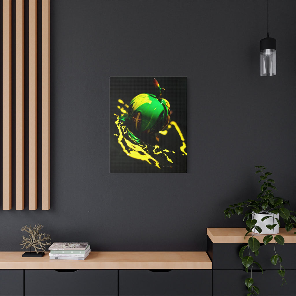 (Apple paint) Satin Canvas, Stretched