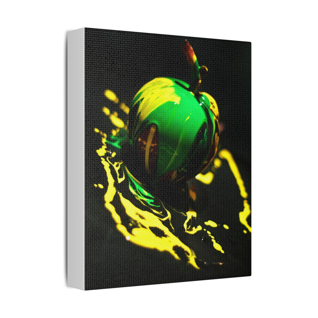 (Apple paint) Satin Canvas, Stretched