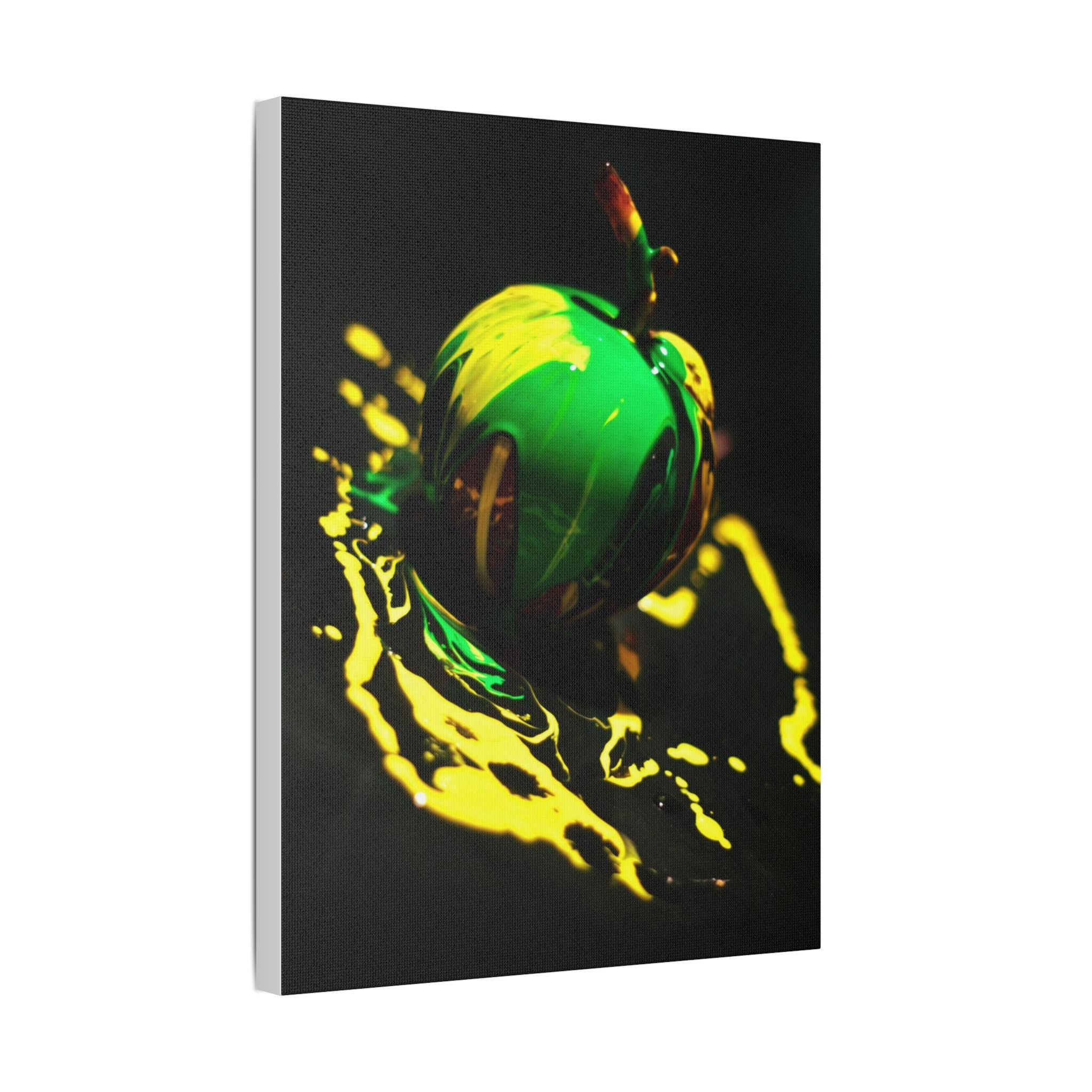 (Apple paint) Satin Canvas, Stretched