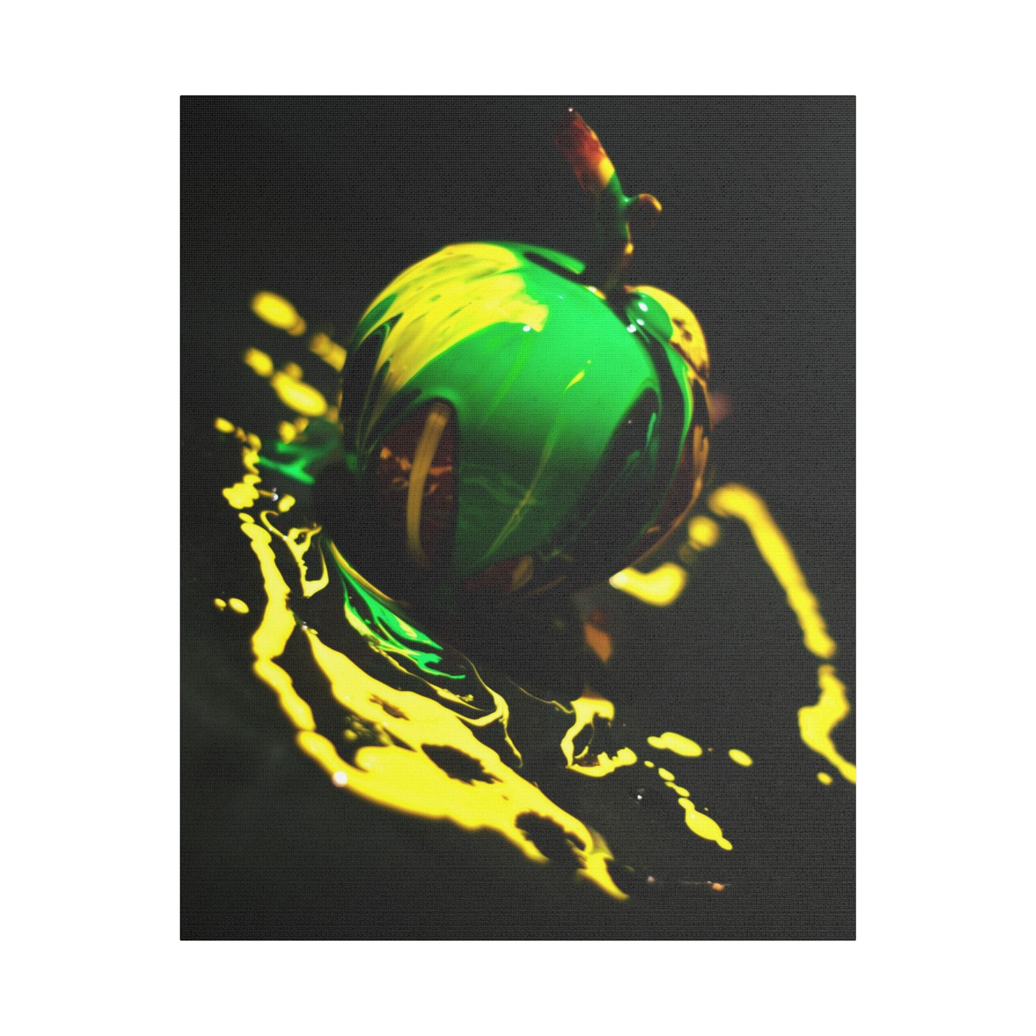 (Apple paint) Satin Canvas, Stretched