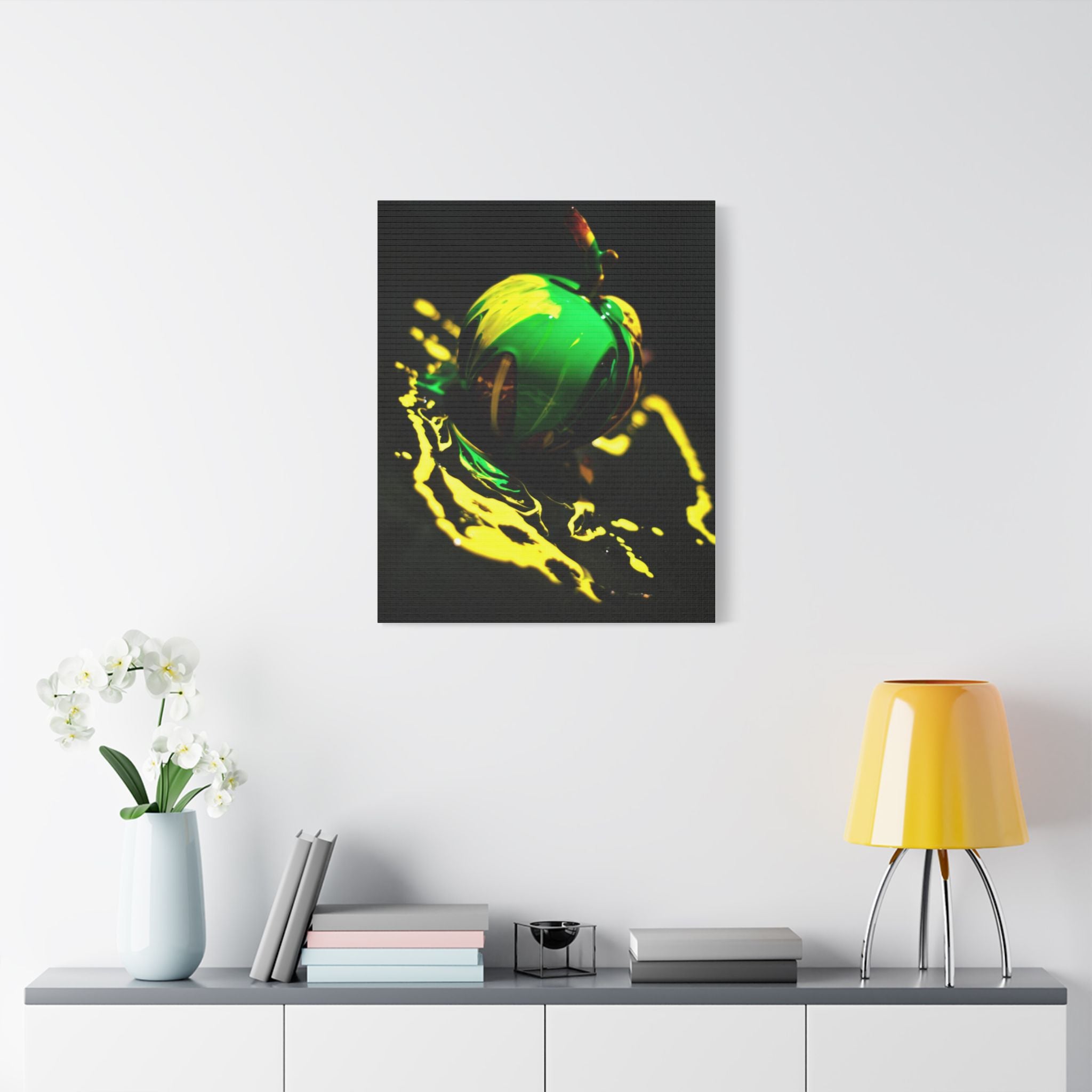 (Apple paint) Satin Canvas, Stretched