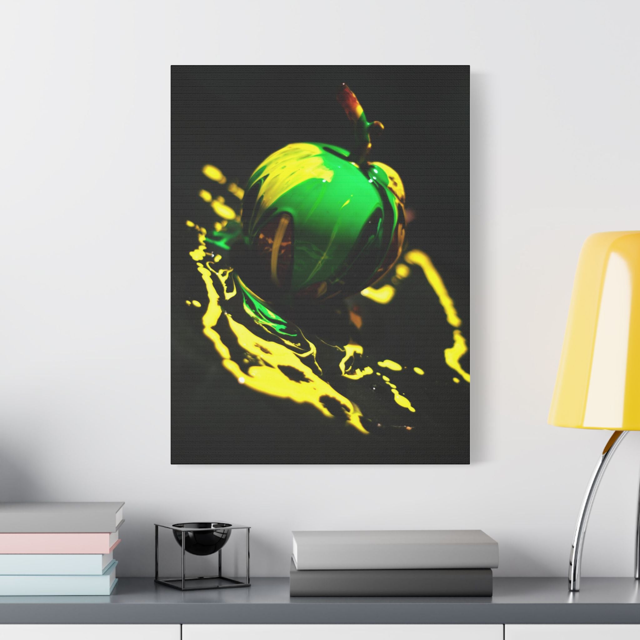 (Apple paint) Satin Canvas, Stretched