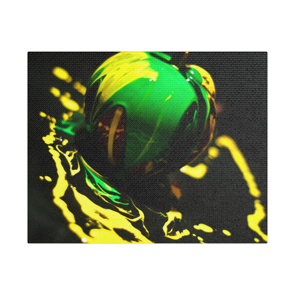 (Apple paint) Satin Canvas, Stretched