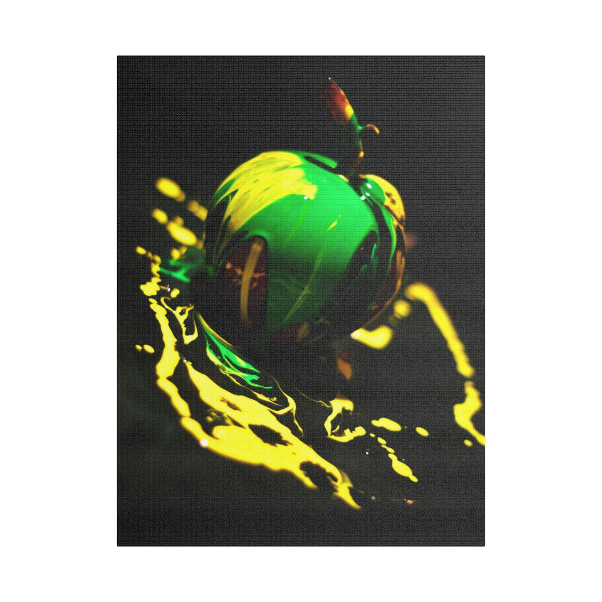 (Apple paint) Satin Canvas, Stretched