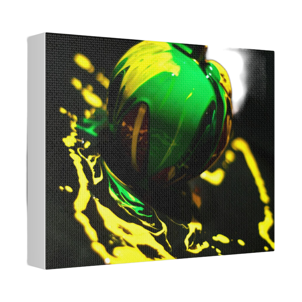 (Apple paint) Satin Canvas, Stretched