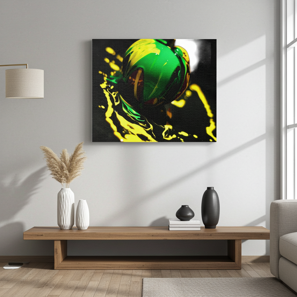 (Apple paint) Satin Canvas, Stretched